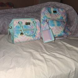 Betsy Johnson Bookbag And Matching Purse