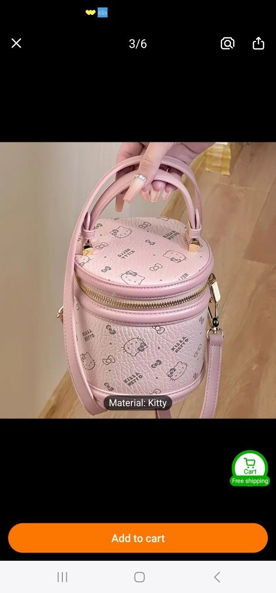 Hello Kitty Purse Crossbody Bucket 