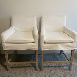 2 White Barstools Lulu & Georgia 