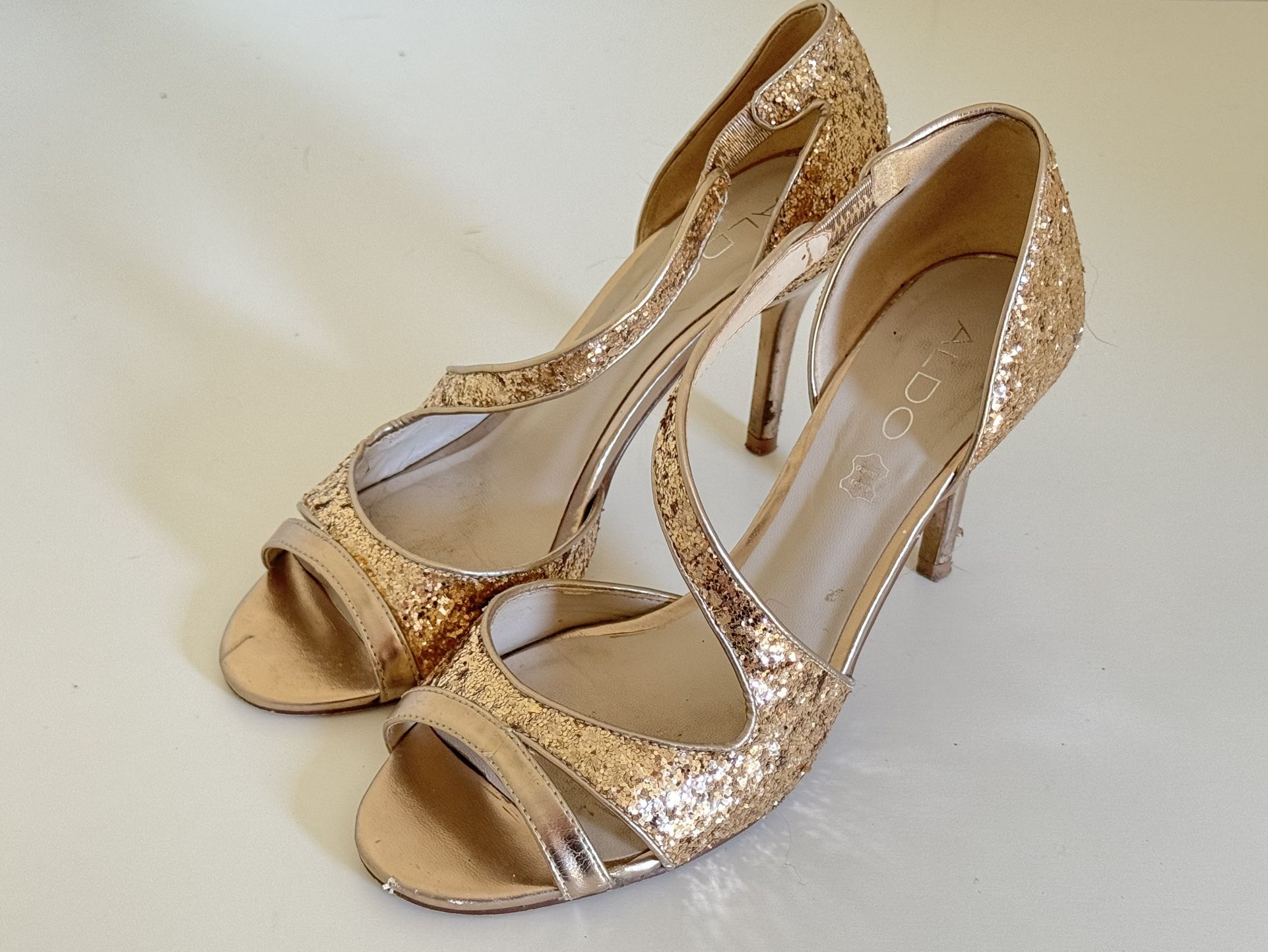 Rose Gold Sequin Wedding Shoes