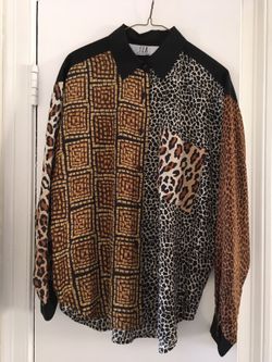 Women's Silk Animal Print Blouse
