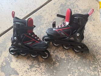Black and Red Inline Skates
