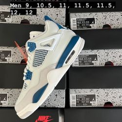 Air Jordan 4 Retro Military Blue Sz 9, 10.5, 11, 11.5, 11.5, 12, 12 