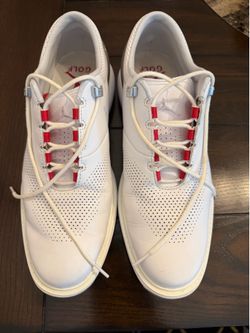 Nike Air Jordan ADG 4 Golf Shoes - White Fire Red- Size 10