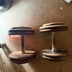 2 dumbbells 50lbs each