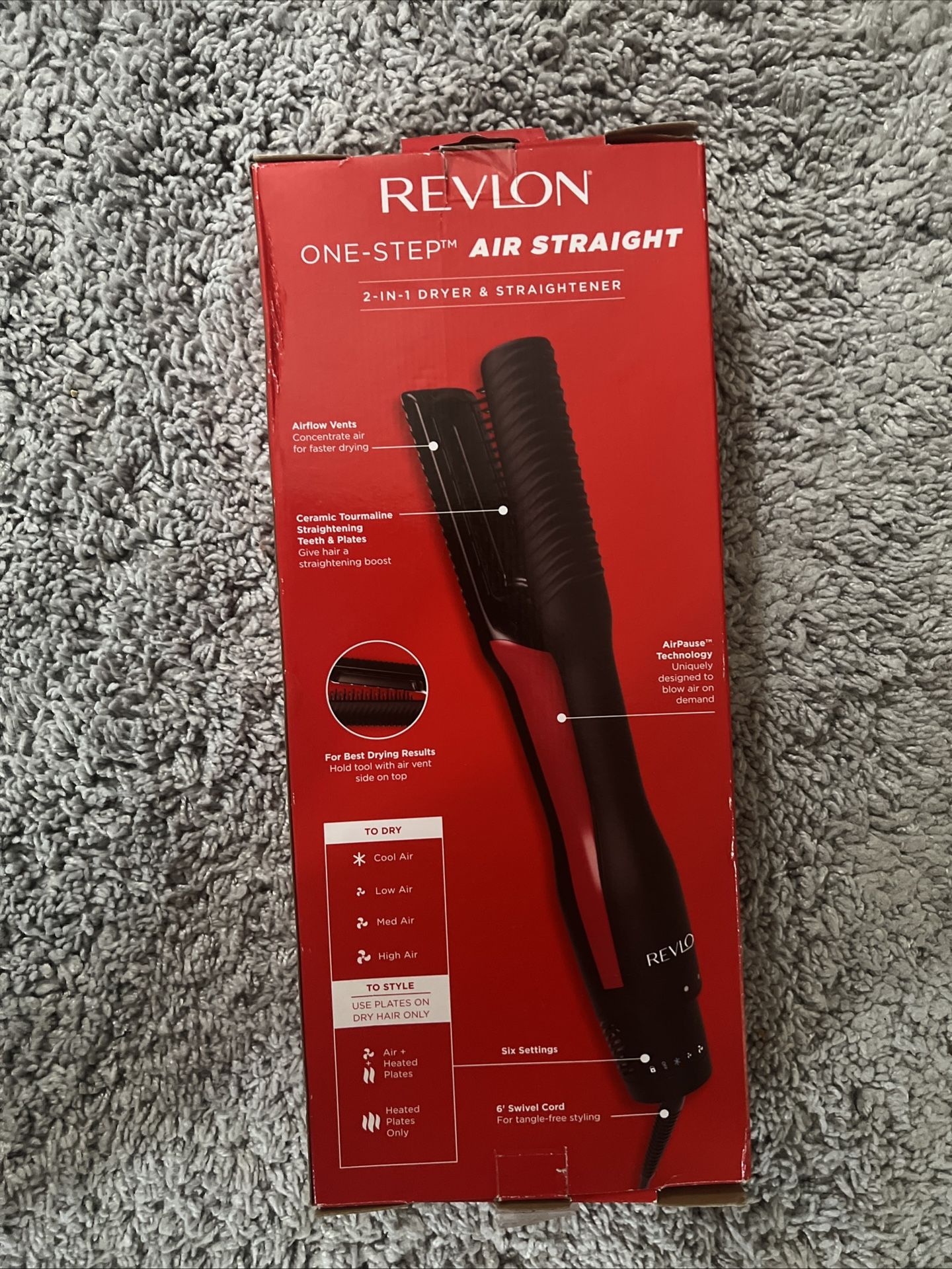 REVLON One-Step Air Straight 2- In- 1 Dryer & Straightener #RVDR5330