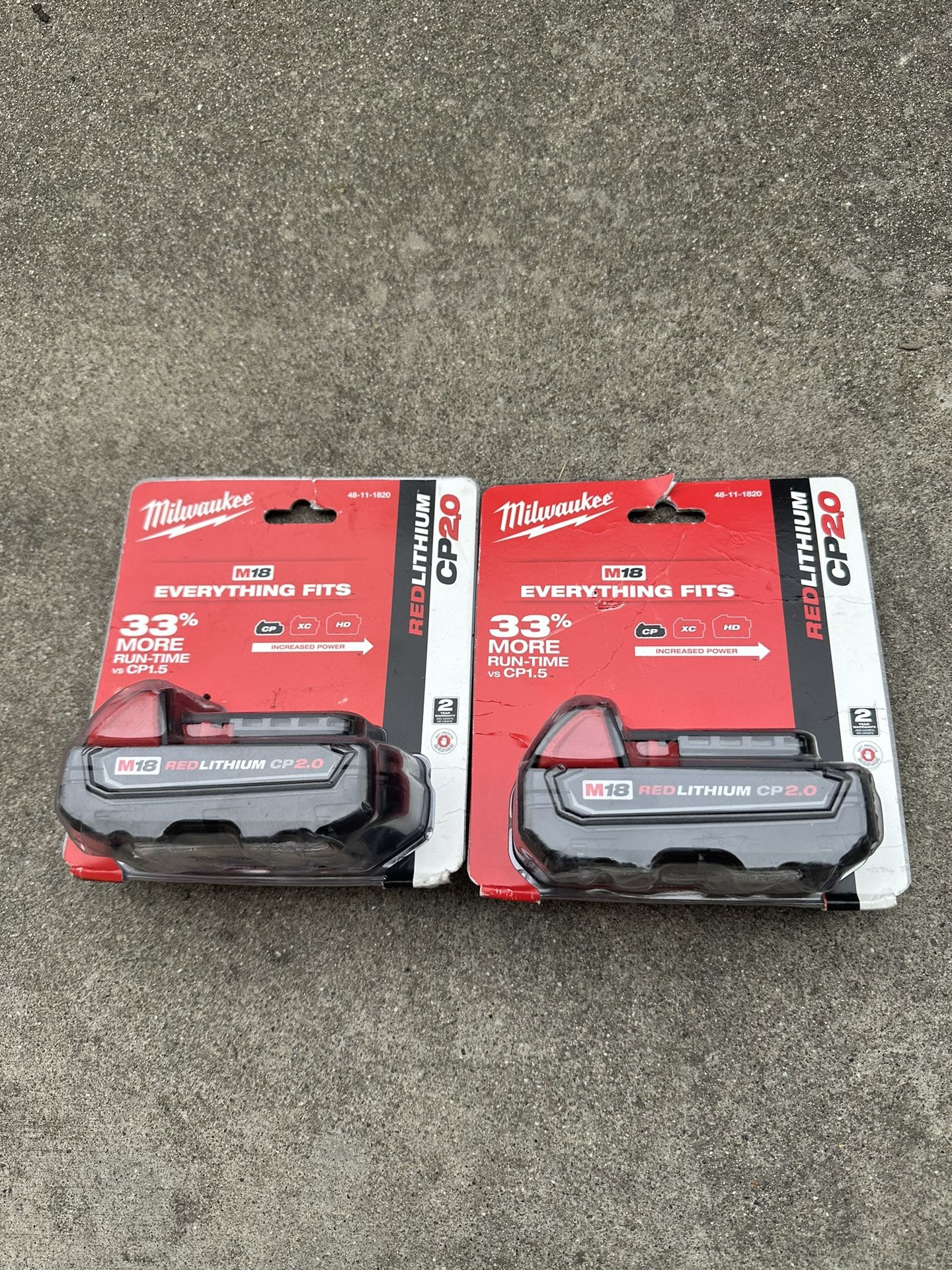 Milwaukee Battery Both For 100