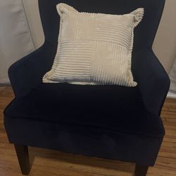 Navy Blue Wingback Chair