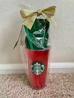 Starbucks Christmas Holiday 2021 Red Tumbler (16 oz) Cold Brew