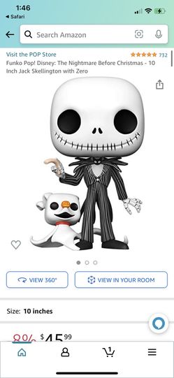 10” Jack Skelington Funko Pop 