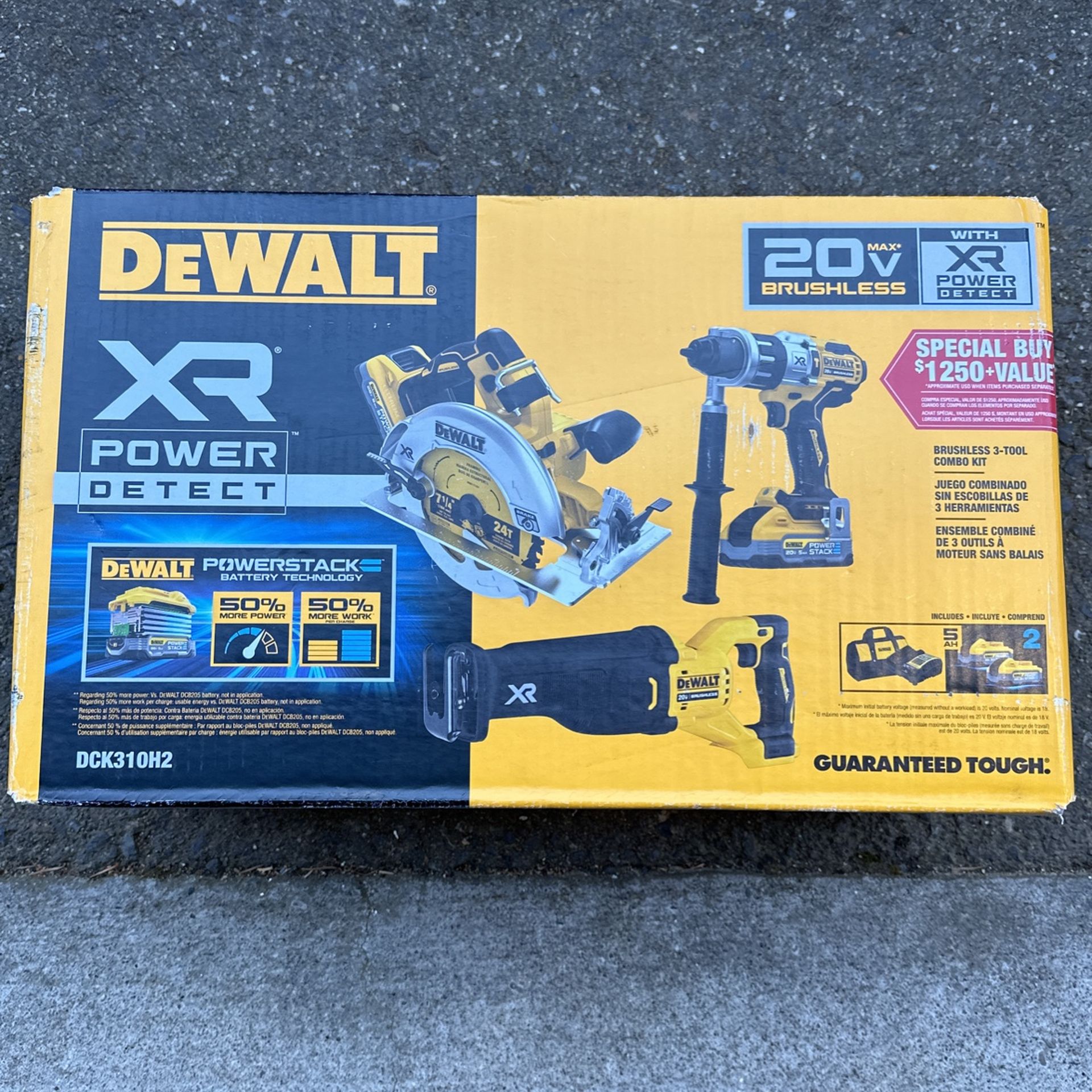 Dewalt Power Detect 3 Tool Combo Kit 