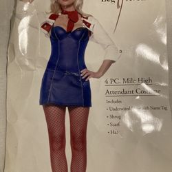 Leg Avenue High Mile Stewardess Flight Attendant Sexy Costume Halloween Career Size Large