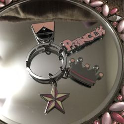 PRETTY !!! Silver Princess Key/purse charm
