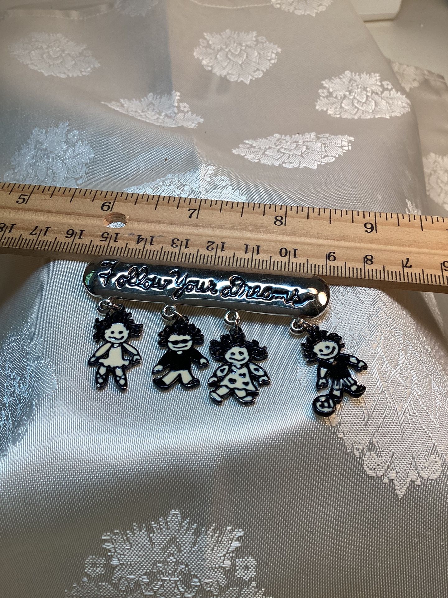 Vintage Tribal Dancing Man Silver Tone Earrings