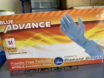 Blue Powder Free Nitrile  Examination Gloves  100 Pc 