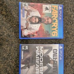 PS4 Far cry 6 And COD Modern Warfare 