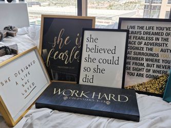 Motivating She Power $5 Framed Wall Art Medium to Large Size LIKE NEW, Excellent Condition