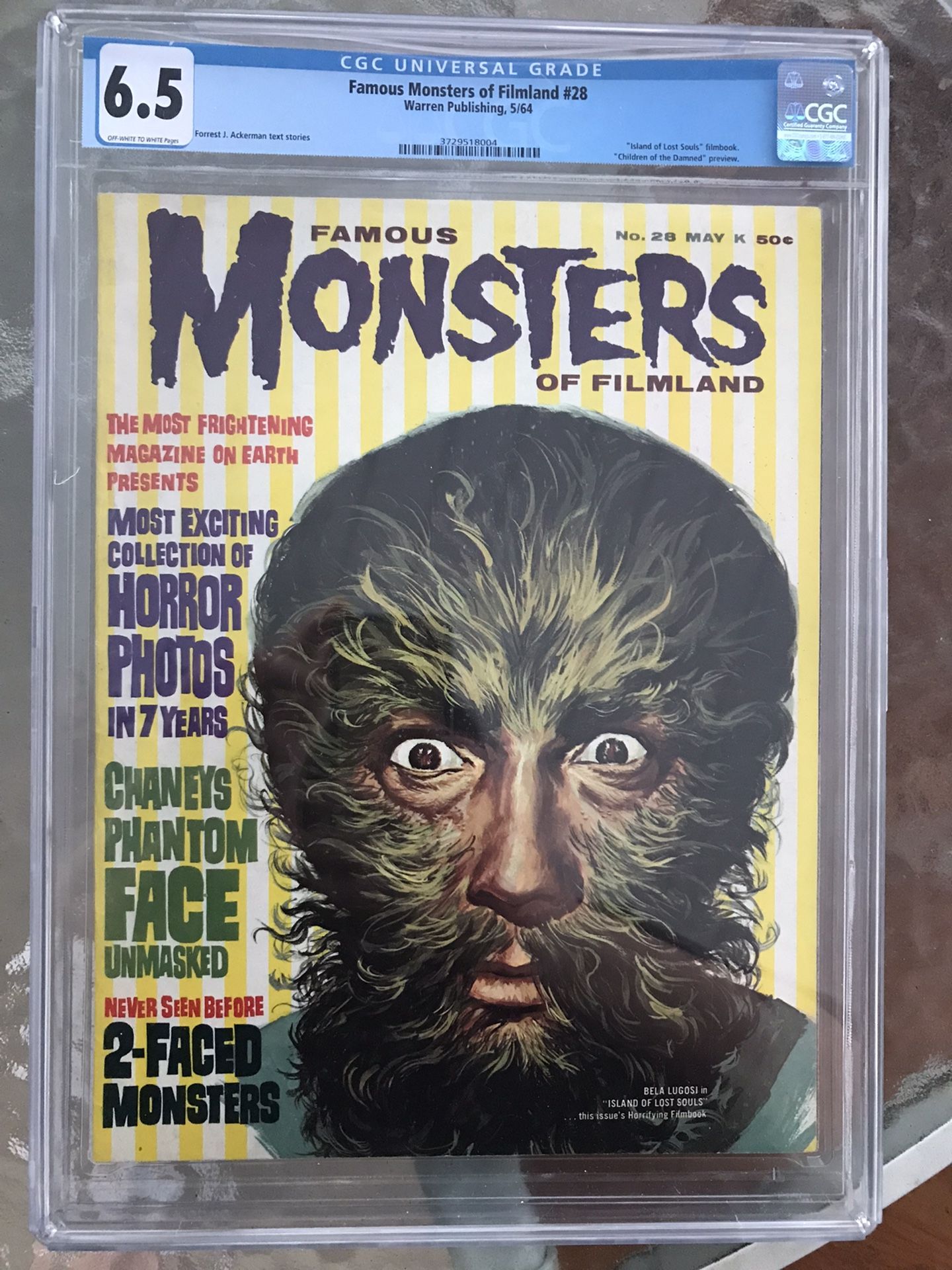Famous Monsters Of Filmland #28 (1964) CGC 6.5 — Island Of Lost Souls Filmbook