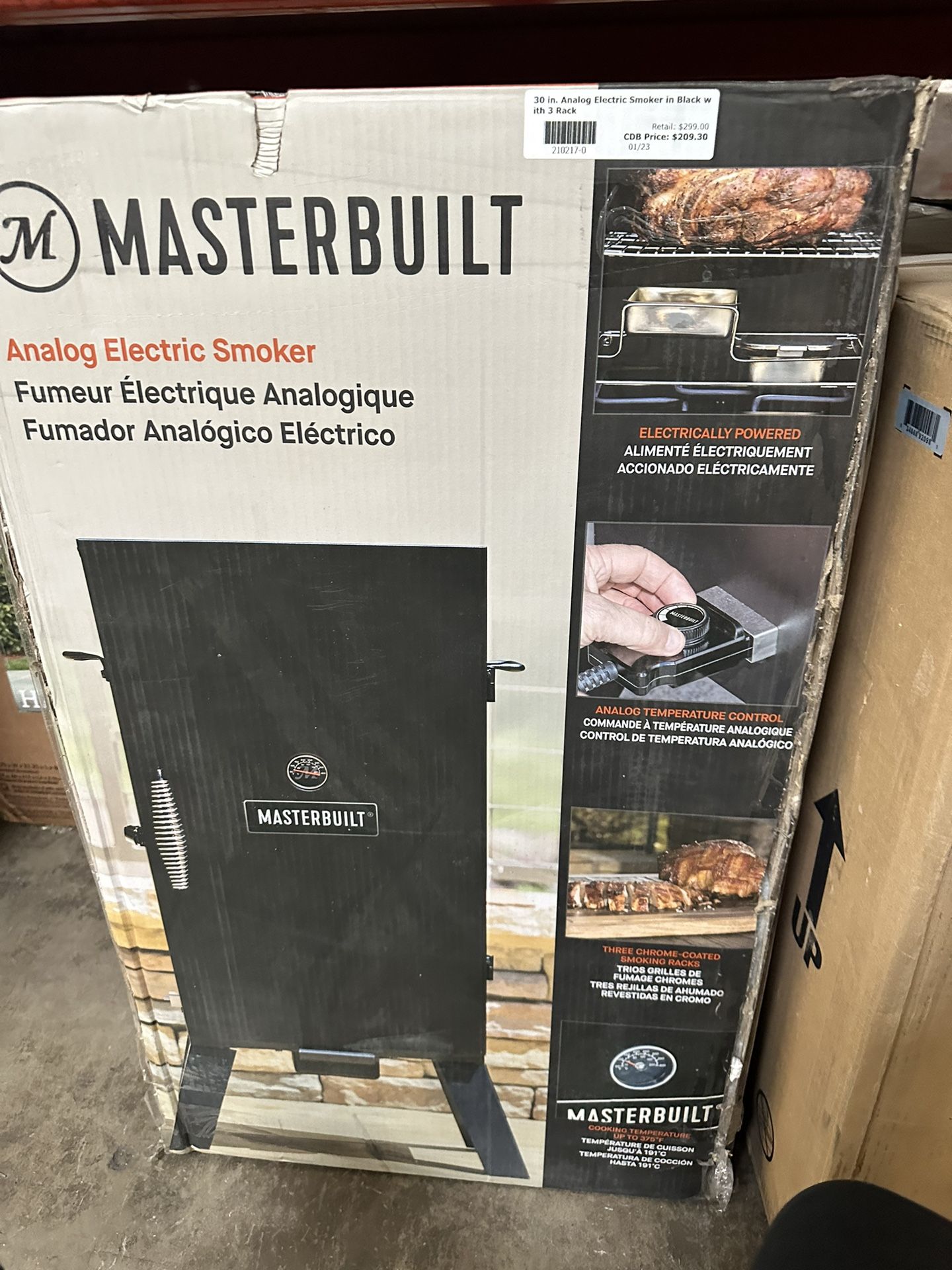 Masterbuilt 30 Analog Electric Smoker, 3 Rack 