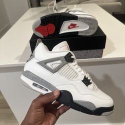 Jordan 4 White Cement Size 10 with Receipt.