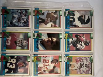1990 Topps NFL Football Cards Lot of 9