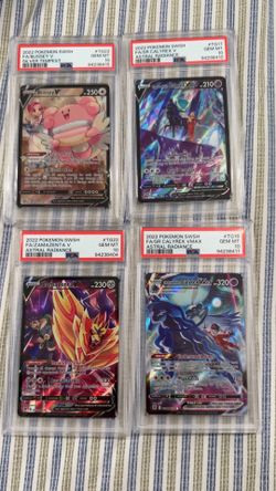 LOT OF 4 PSA 10 Calyrex VMAX #TG18 Calyrex V #TG17 Zamazenta V #TG22 Blissey V#TG22