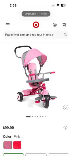 2 Radio flyer Matching Pink & Red Radio flyer Tricycles Available Both For $100 Or 1 For $55
