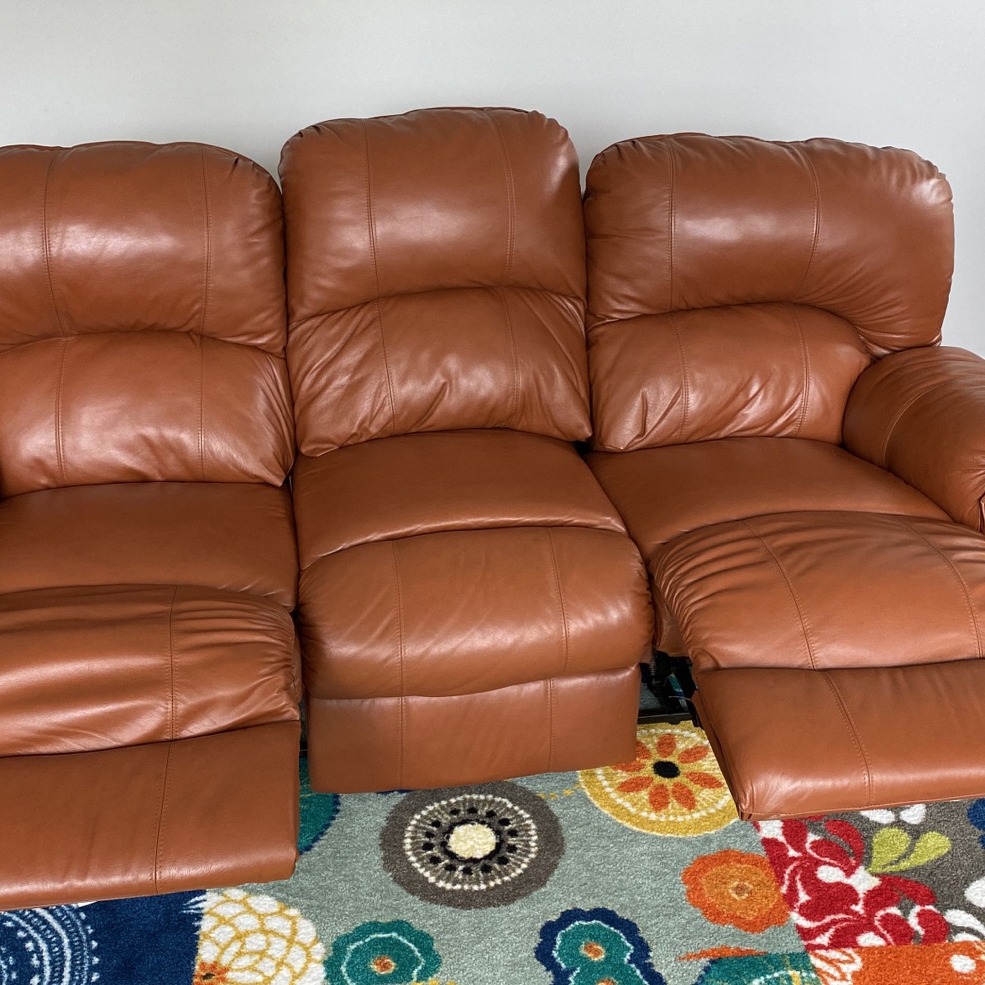Walter E Smith Recliner Leather Couch