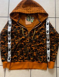 BAPE x MCM Camo Zip-Up Hoodie