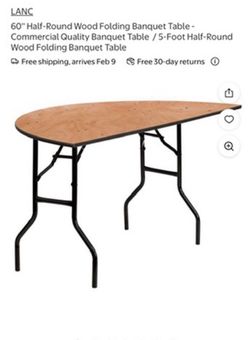 Half Round Folding Table