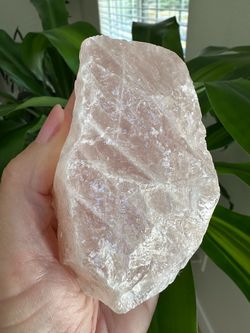 New, beautiful large Rose Quartz Crystal formation. Display stand included. Shipping available.