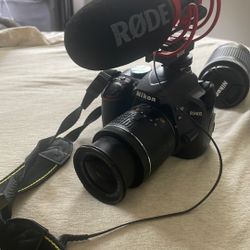 Nikon D3400 + Rode Mic 
