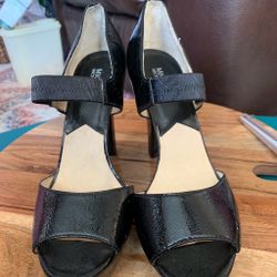 Michael Kors Black Patent Leather Heeled Sandals