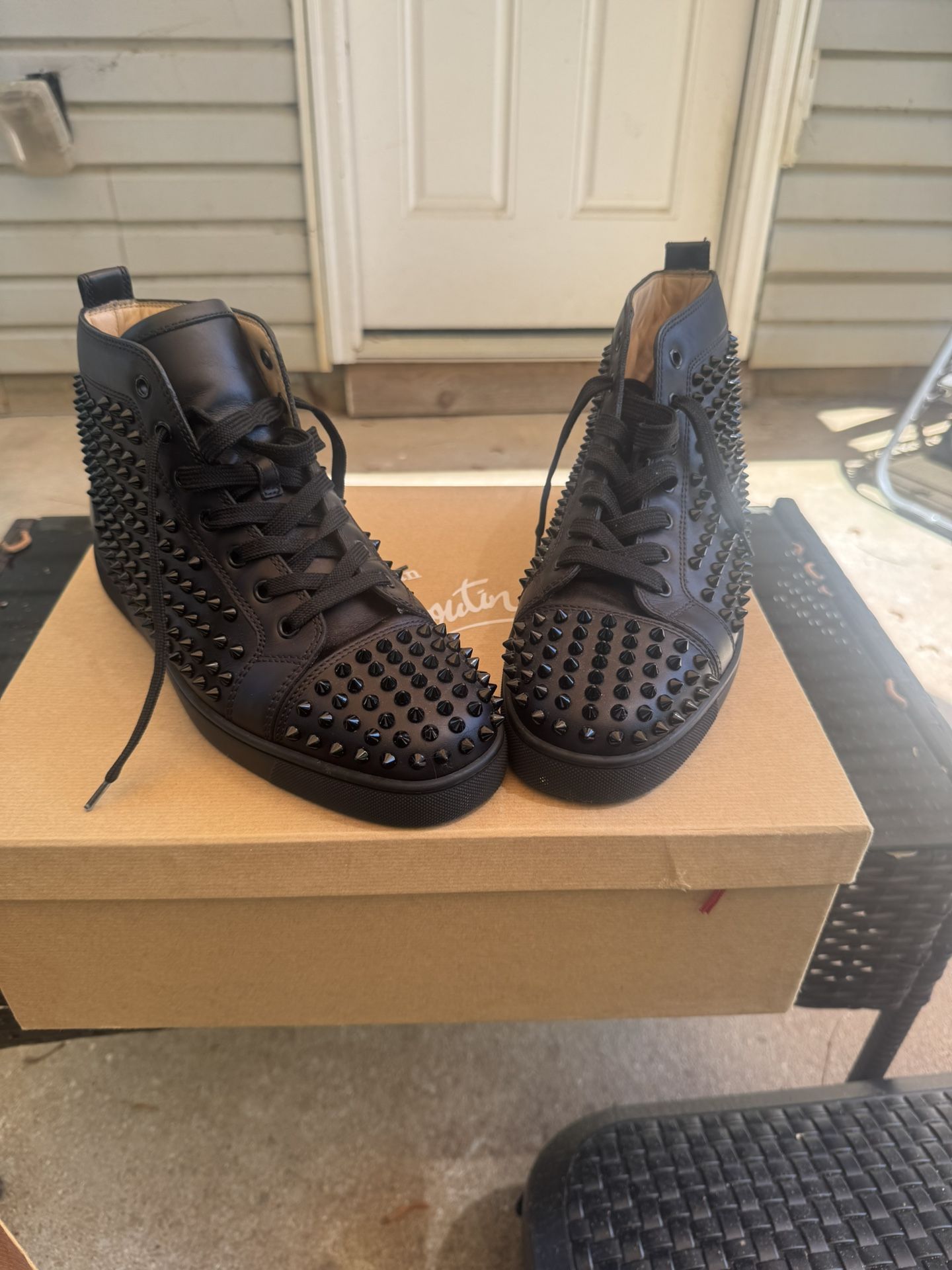 christian louboutin louis flat calf