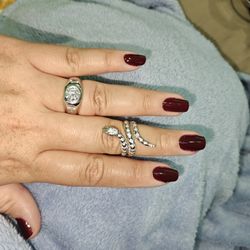 Snake Ring 925 Sterling Silver. Size 9