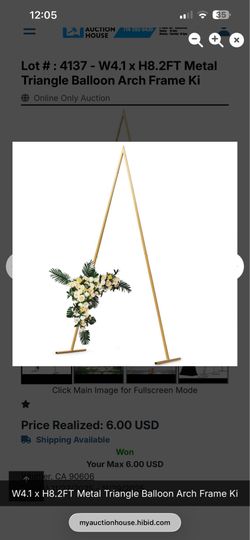 NEW 8FT Gold Event Arch Frame
