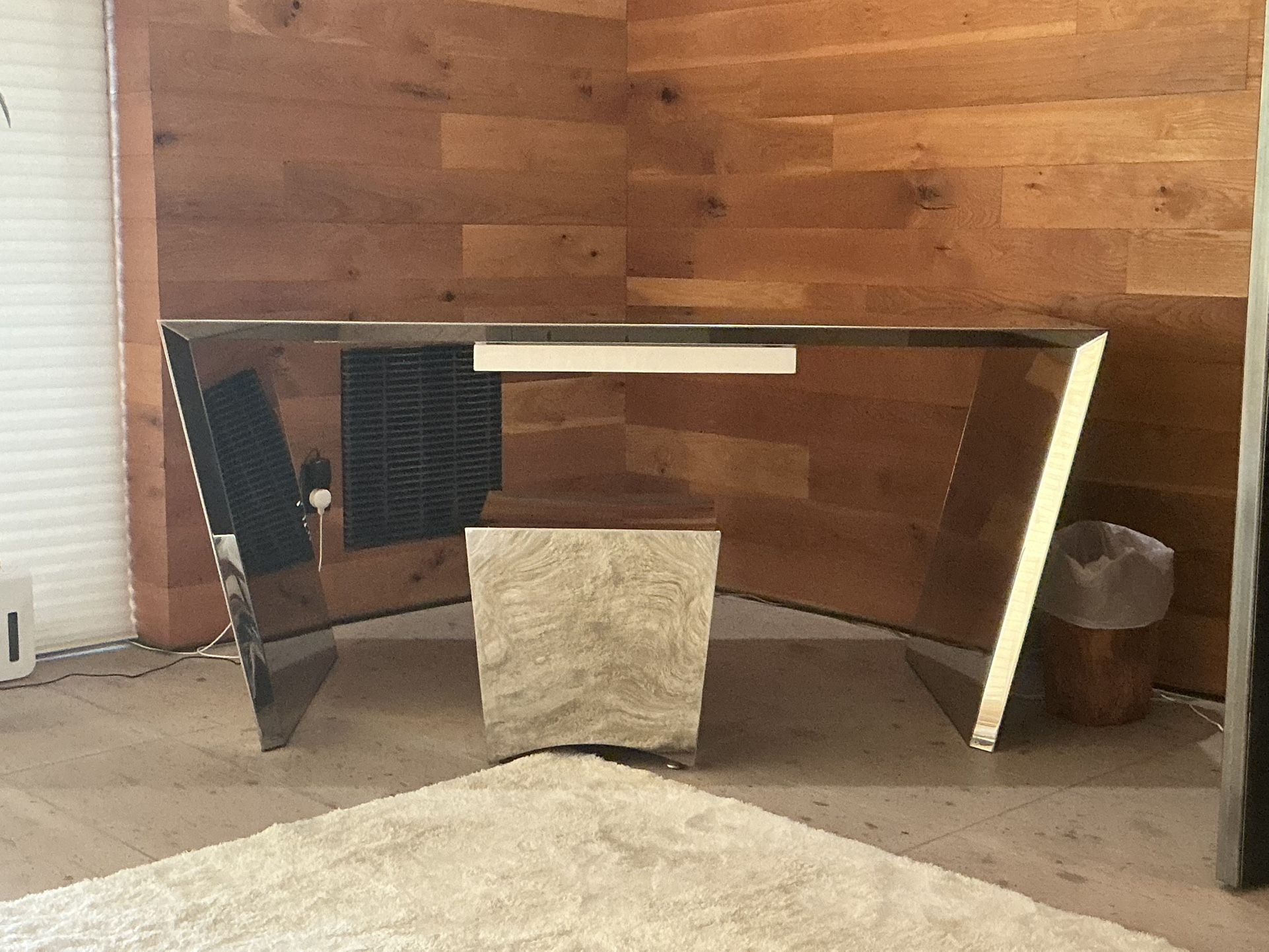 Stainless Steel Desk/Dressing Table With Stool