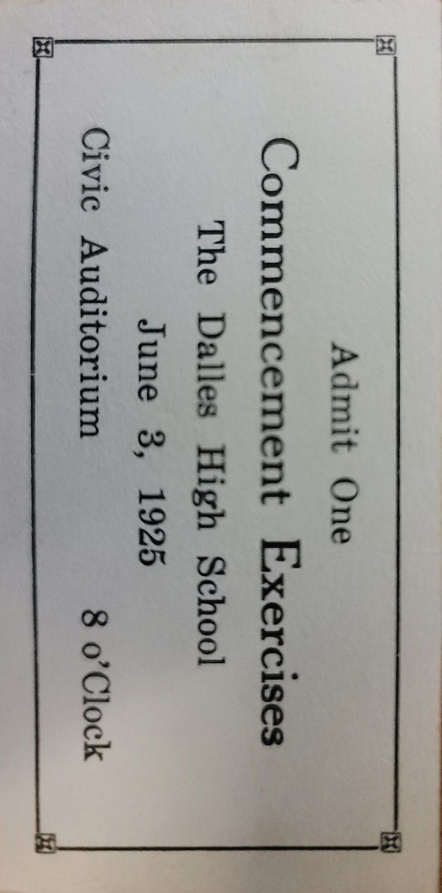 1925 Ticket