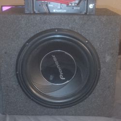 Pioneer 12" Subwoofer And Planet Audio 1500 Watt Amp!