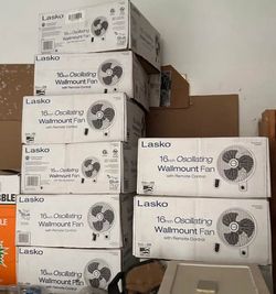 Lasko 16” Wall Mounted Oscillating Fan W/Remote