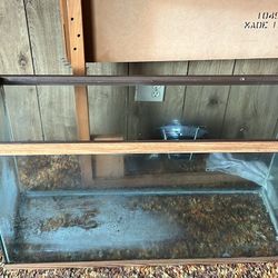 Wood Lined 60 Gallon Tank For Reptiles Or Aquatics 