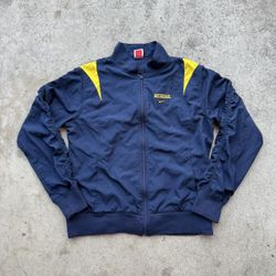 Vintage Nike University Of Michigan Embroidered Windbreaker Jacket Womens  