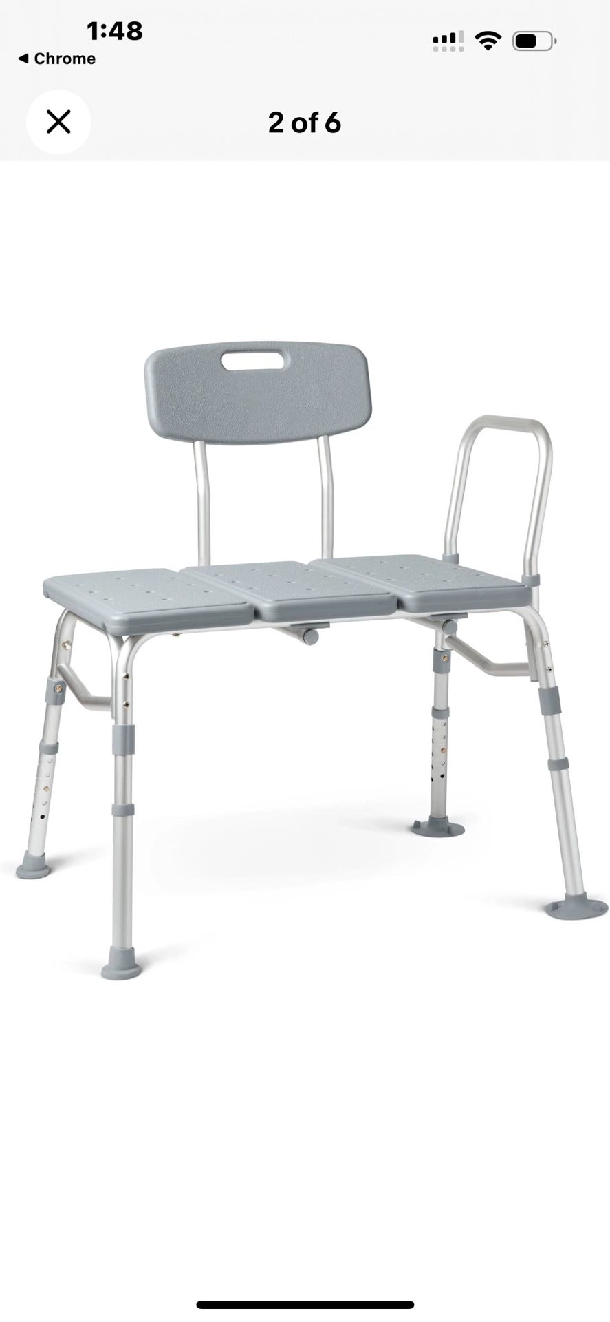 New Transfer Bench With  back, Push Buttons, 400 lbs Heave Duty