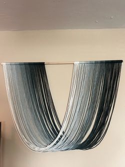 Tie-Dye Macramé Wall Hanging Boho Yarn Tapestry