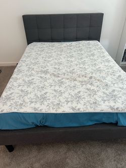Queen size bed frame and mattress