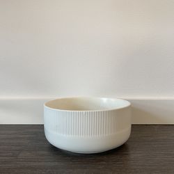 Low White Ceramic Planter Pot