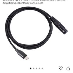 Minrnovas 6.6 FT USB C to XLR Female Cable,USB C to XLR Cable,USB Type C to XL-R Female Output Stereo Cable for Amplifier,Speaker,Mixer Console etc