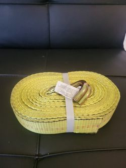 heavy-duty yellow webbing strap
