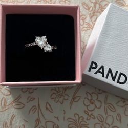 Pandora Double Heart Ring 