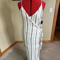 Dress- Striped Wrap